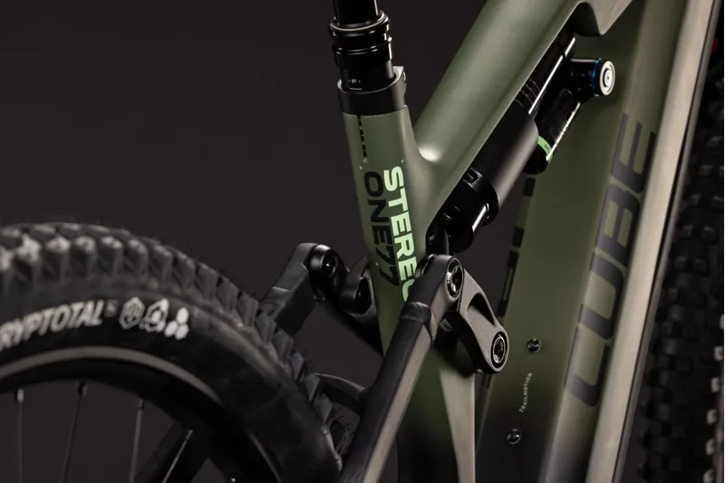 Cube Stereo Hybrid One77 HPC TM 800 Electric Full Suspension MTB 2027 in Reedgreen/Gills-9