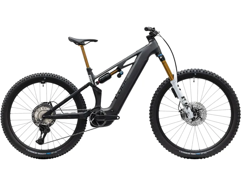 Cube Stereo Hybrid One77 HPC At 800 Electric Full Suspension MTB 2027 in Carbon/White