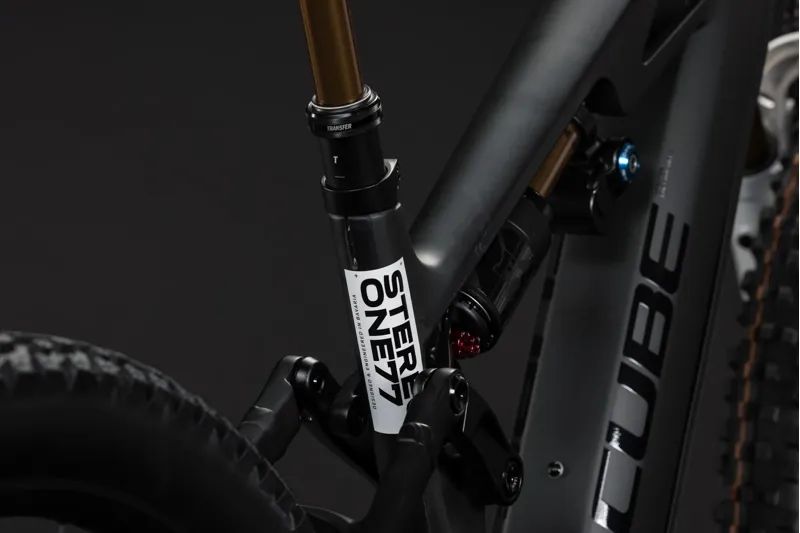Cube Stereo Hybrid One77 HPC At 800 Electric Full Suspension MTB 2027 in Carbon/White-8