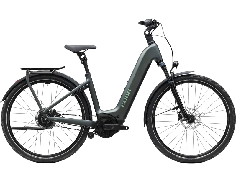 Cube Kathmandu Hybrid Deluxe Pro 800 Electric Aluminium bike 2027 in Blackforest/Chrome