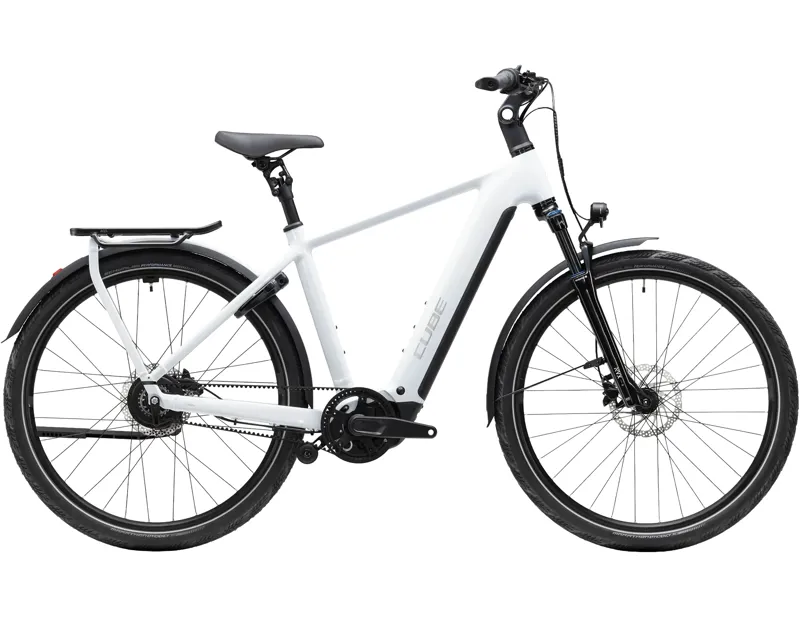 Cube Kathmandu Hybrid Deluxe Pro 800 Electric Aluminium bike 2027 in Metallicwhite/Chrome
