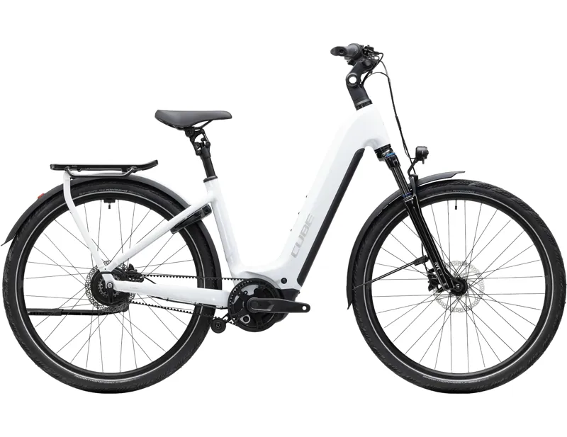 Cube Kathmandu Hybrid Deluxe Pro 800 Electric Aluminium bike 2027 in Metallicwhite/Chrome