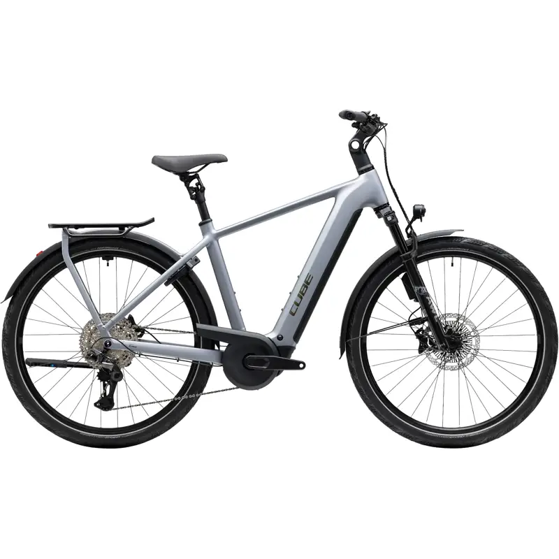 Balfes Bikes Cube Kathmandu Hybrid EXC 800 Electric Aluminium bike 2027 in Slategrey/Chrome | Free postage over £30, £10 off first order, price match & 0% finance.