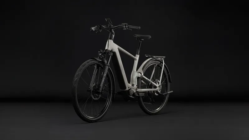 Cube Kathmandu Hybrid One11 HPC SLT 800 Electric Carbon bike 2027 in Glintsand/Oatgrey-3