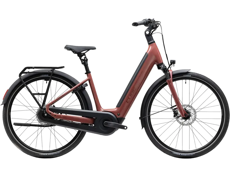 Cube Supreme Hybrid Comfort Pro 600 Electric Aluminium bike 2027 in Burgundy/Claret