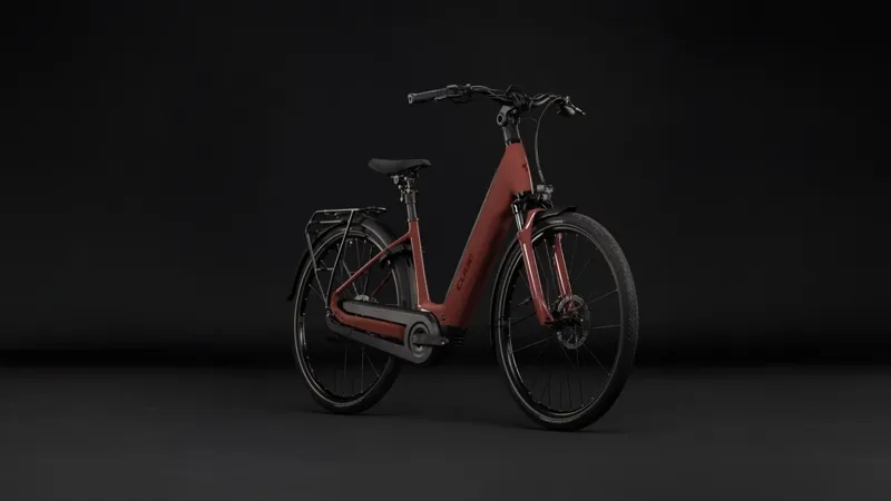 Cube Supreme Hybrid Comfort Pro 600 Electric Aluminium bike 2027 in Burgundy/Claret-4