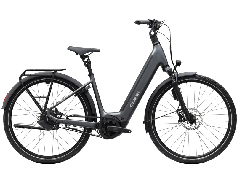 Cube Supreme Hybrid Deluxe SLT 600 Electric Aluminium bike 2027 in Slabgrey/Chrome