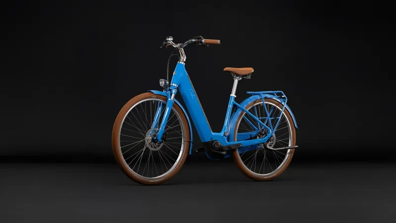 Cube Aruba Hybrid 600 Electric bike Aluminium Easy Entry Frame 2027 in Deepsky/Brown-2