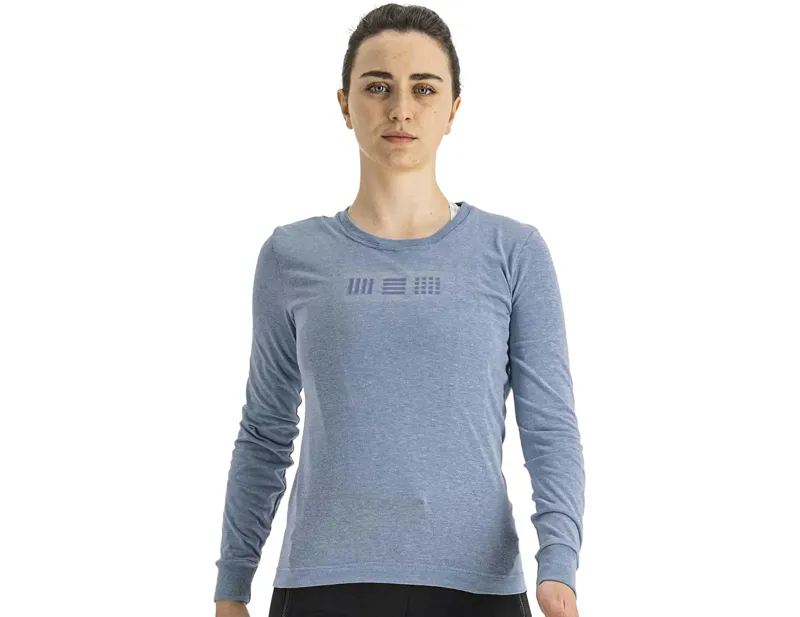 Balfes Bikes Sportful Giara Women's Tee Long Sleeve in Blue Sea | Free postage over £30, £10 off first order, price match & 0% finance.