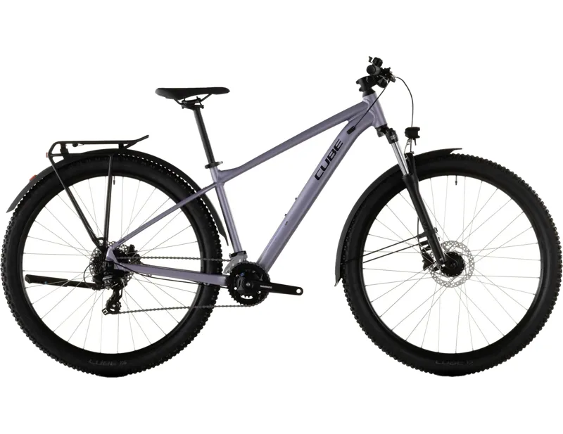 Cube Aim One Fe Hardtail Mountain Bike 2026 in Light Purple/Chrome