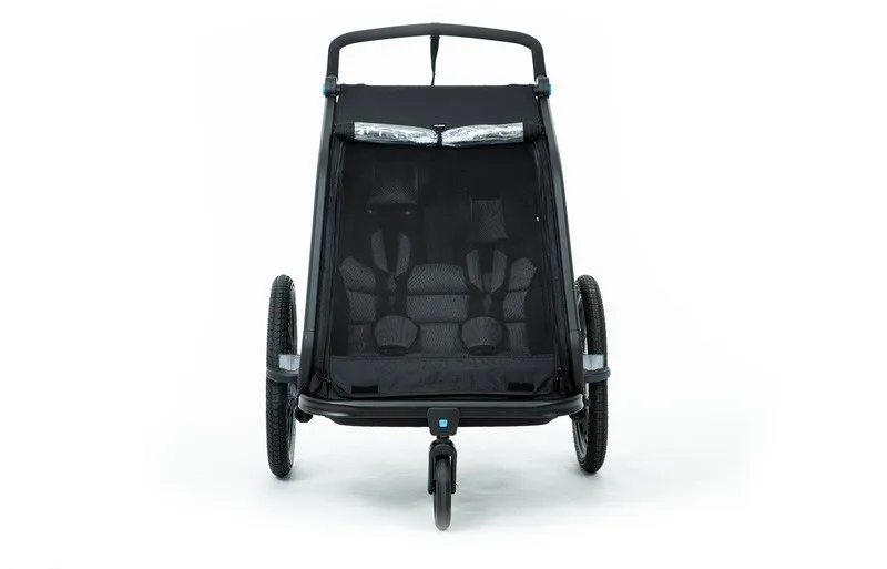 Cube Double Compartment Kids Trailer in Black-3