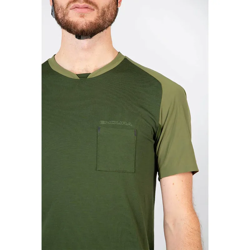 Endura GV500 Foyle T Shirt in Olive Green -3