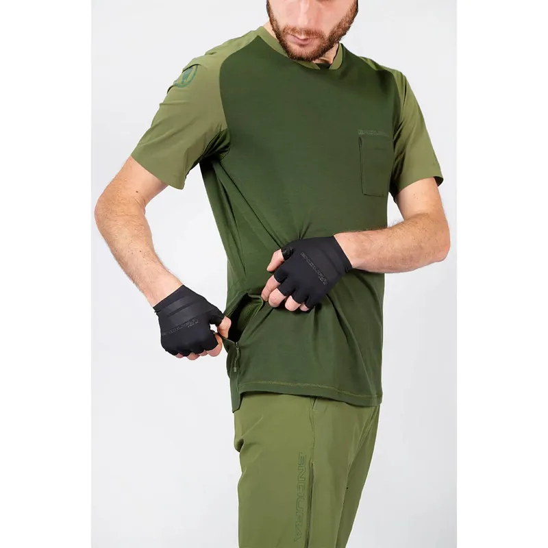 Endura GV500 Foyle T Shirt in Olive Green -2