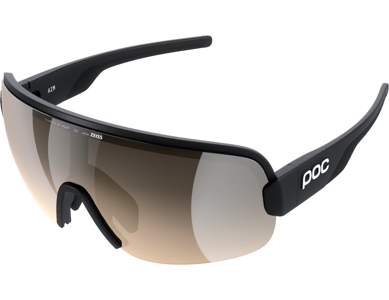 POC Aim Sunglasses in Uranium Black/Clarity Trail/Partly Sunny Silver