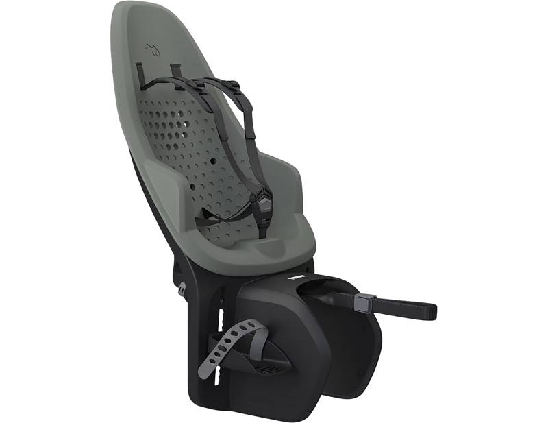 Balfes Bikes Thule Yepp 2 Maxi Rack Mount Rear Child Seat in Agave Grey | Free postage over £30, £10 off first order, price match & 0% finance.