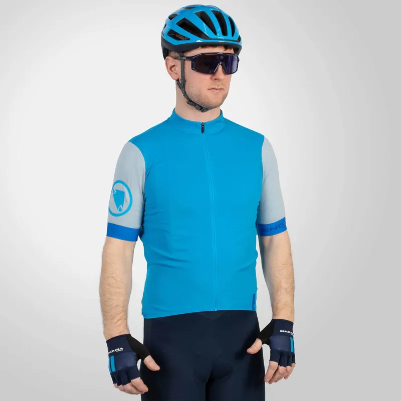 Endura FS260 Short Sleeve Jersey in Hi-Viz Blue-2