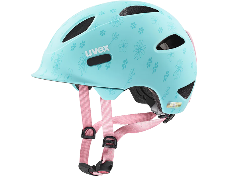 Uvex Oyo Kids Helmet in Flowers Cyan Matt