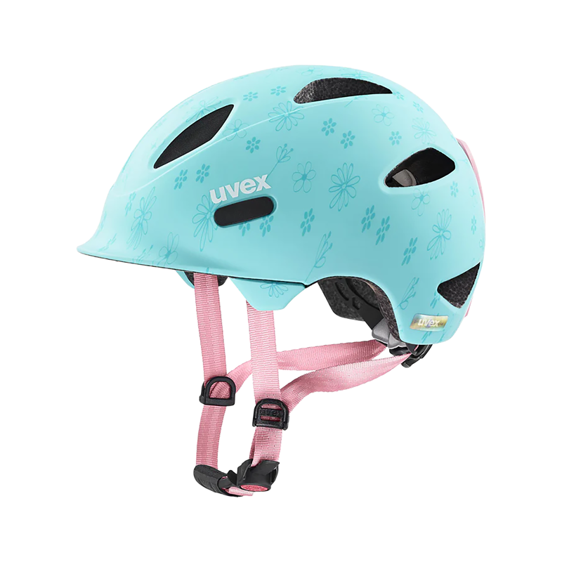 Balfes Bikes Uvex Oyo Kids Helmet in Flowers Cyan Matt | Free postage over £30, £10 off first order, price match & 0% finance.