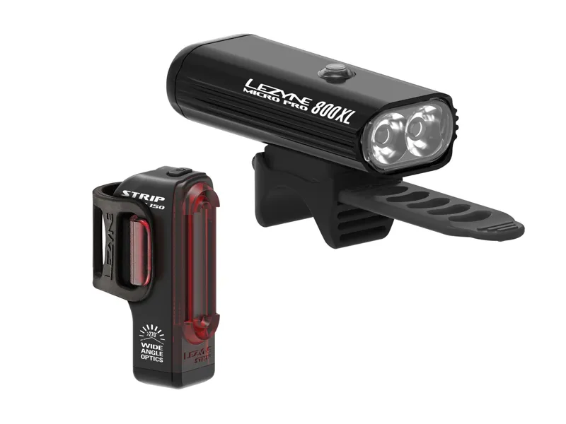 Lezyne LED Micro Pro 800xl Light Set in Black
