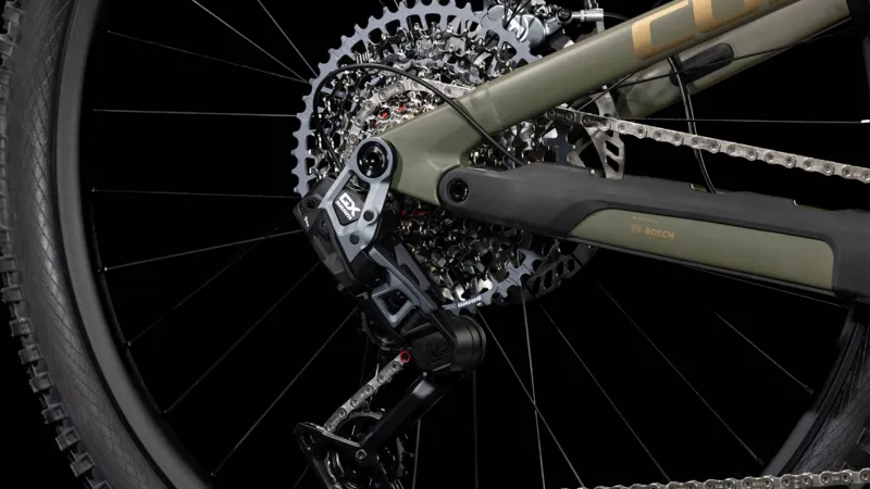 Cube Stereo Hybrid One44 HPC TM 800 Electric Full Suspension Mountain Bike 2025 in Dustyolive/Gold-5