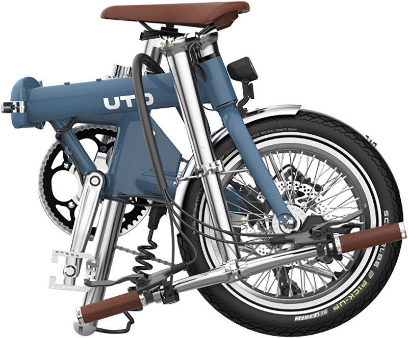 UTO Morning Vintage OG16 Electric Folding Bike 2027 in Satin Blue-2