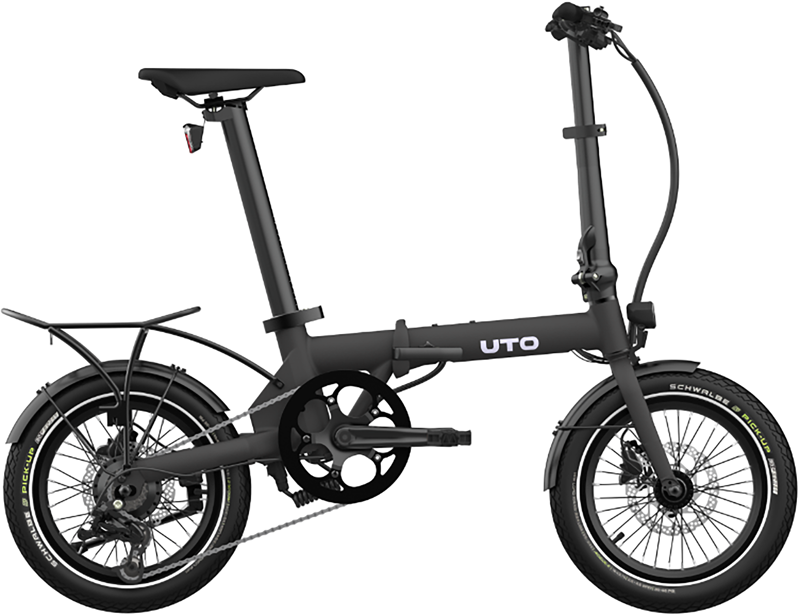  UTO Morning OG16 Electric Folding Bike 2027 in Onyx Black 
