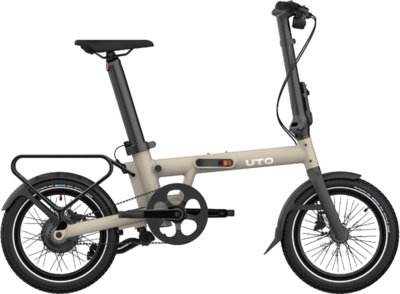 UTO Morning Pro16 Electric Folding Bike 2027 in Taupe