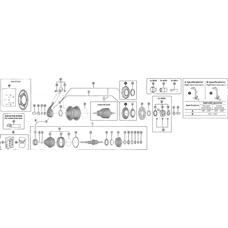 Balfes Bikes Shimano SG-8R25 hub shell slide spring | Free postage over £30, £10 off first order, price match & 0% finance.