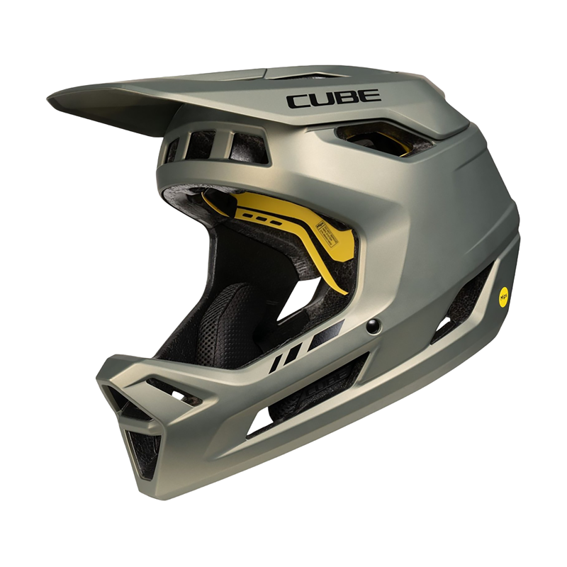 Balfes Bikes Cube Descender Full Face MIPS Helmet in Reed Green | Free postage over £30, £10 off first order, price match & 0% finance.
