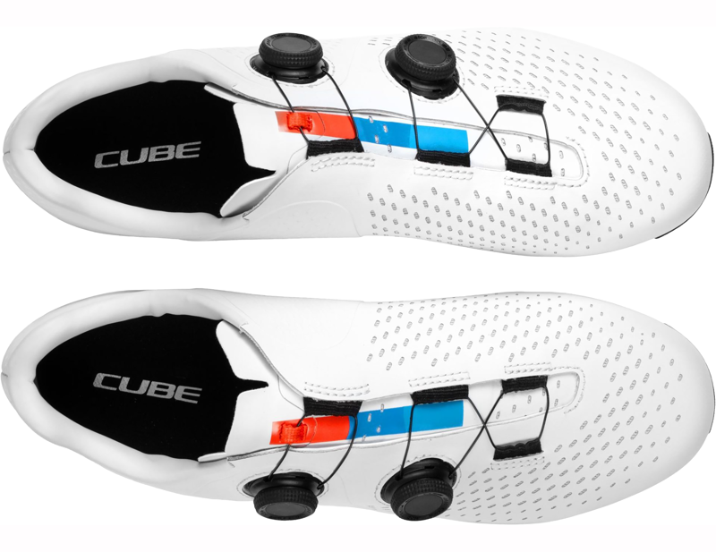 CUBE Sydrix Pro Road Cycling Shoes in Grey/Blue/Red-2
