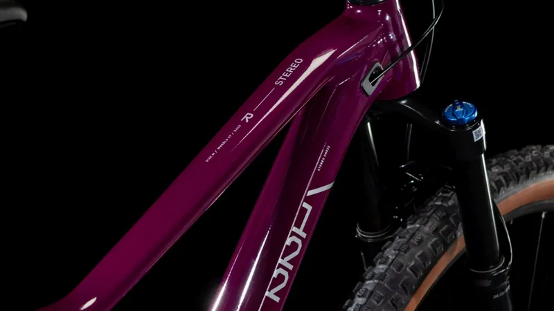 Cube Stereo One22 Race Full Suspension Mountain Bike 2026 in Wine/Grey-1