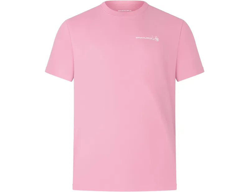 Balfes Bikes Endura Pedal Power Graphic Tee in Pink Thrift | Free postage over £30, £10 off first order, price match & 0% finance.
