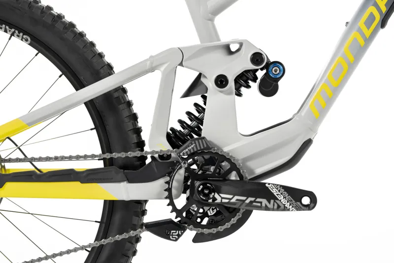 Mondraker SUMMUM R Mullet Full Suspension Downhill Mountain Bike 2027 in Fog Gray/Black/Yellow-7