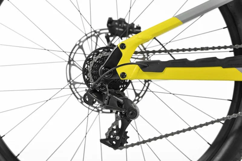 Mondraker SUMMUM R Mullet Full Suspension Downhill Mountain Bike 2027 in Fog Gray/Black/Yellow-5