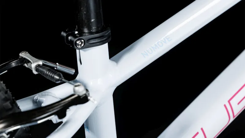 Cube Numove 140 14 Inch Wheel Kids Bike 2025 in Flashwhite/Pink-1