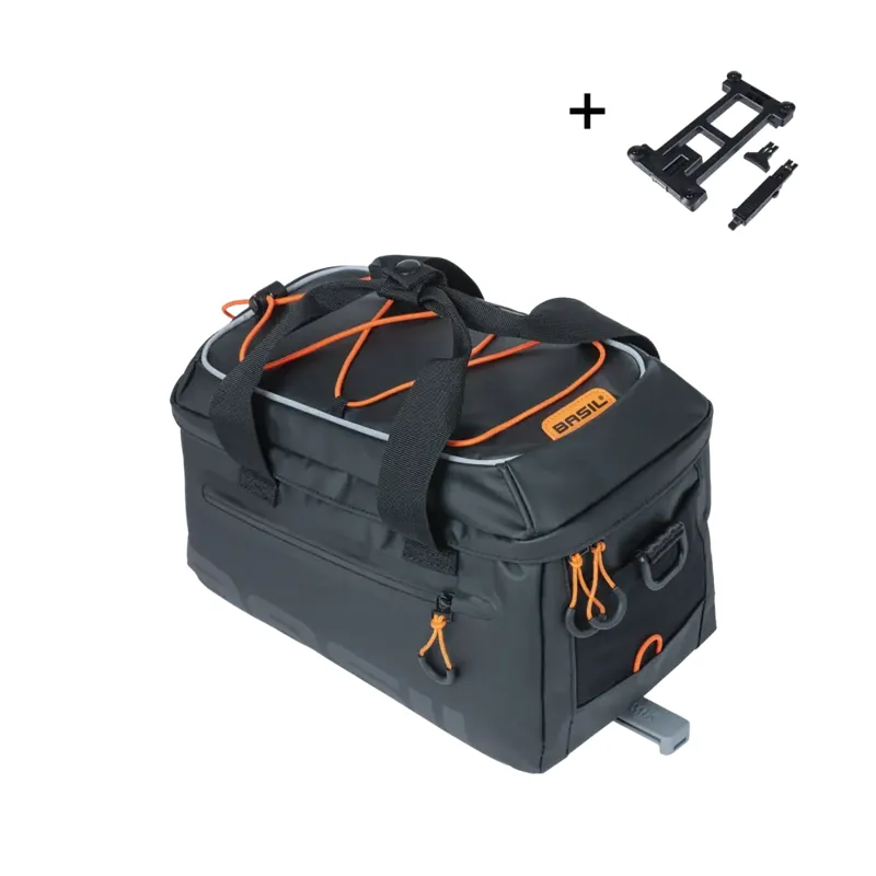 Basil Miles Tarpaulin Trunkbag 7L MIK in Black Orange-1