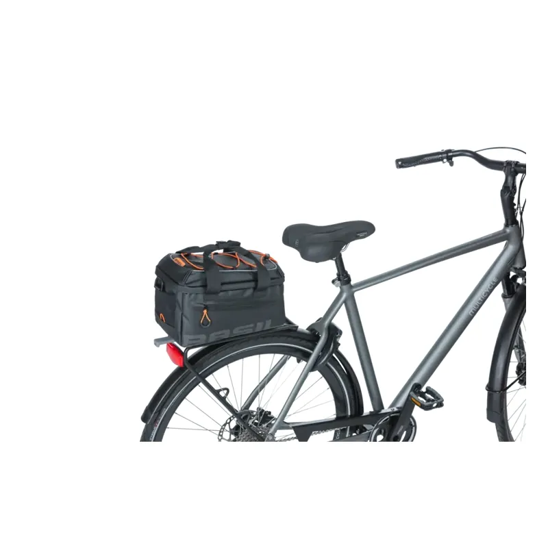 Basil Miles Tarpaulin Trunkbag 7L MIK in Black Orange-9