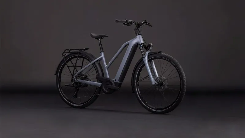 Cube Touring Hybrid Pro 800 Trapeze Electric Hybrid Bike 2026 in Pearlgrey/Chrome-6