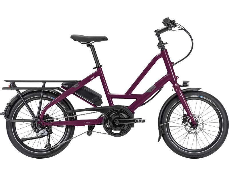 Balfes Bikes Tern Quick Haul D8 Active Plus Electric Cargo Bike 2026 in Gloss Merlot | Free postage over £30, £10 off first order, price match & 0% finance.