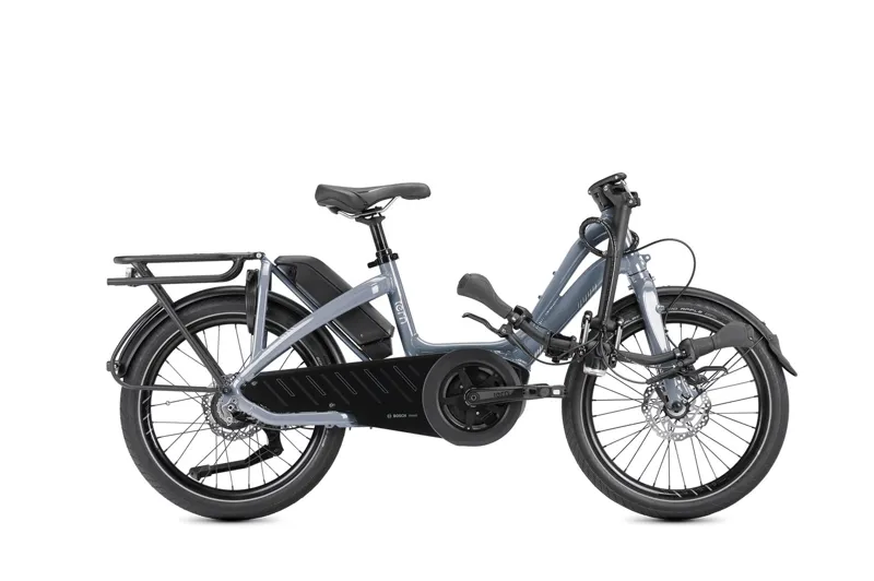 Tern NBD P8i Active Plus Electric Cargo Bike 2025 in Gloss Metallic Silver Blue-1