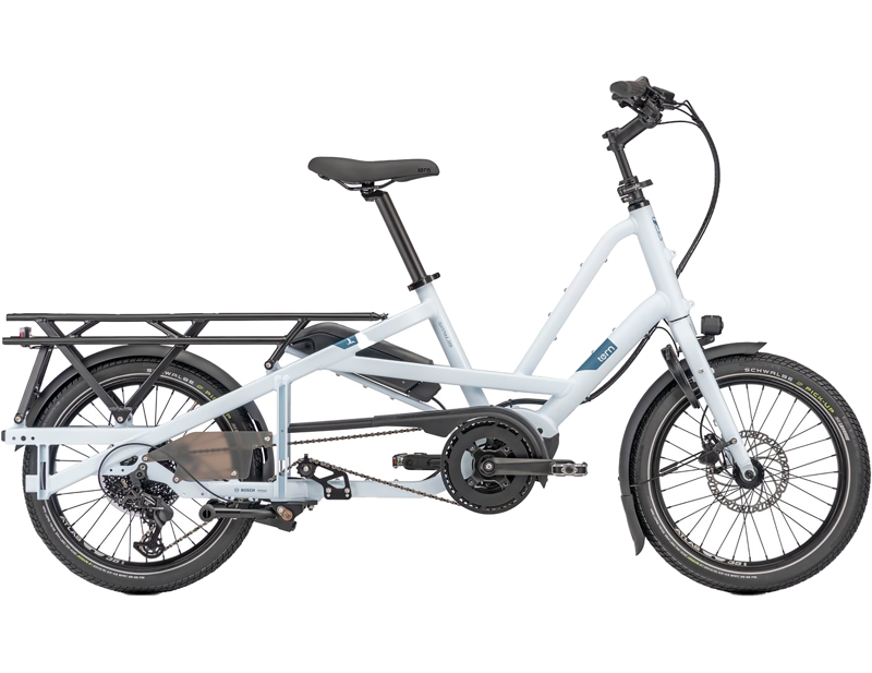 Tern Quick Haul Long D9 Performance 400Wh Electric Cargo Bike 2026 in Satin Ice Grey