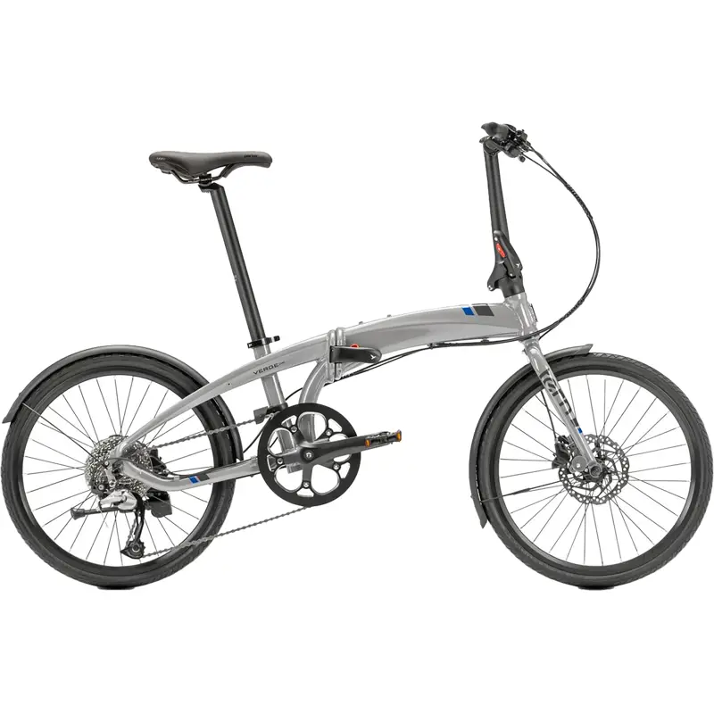 Balfes Bikes Tern Verge D9 Folding Bike 2027 in Gloss Silver | Free postage over £30, £10 off first order, price match & 0% finance.