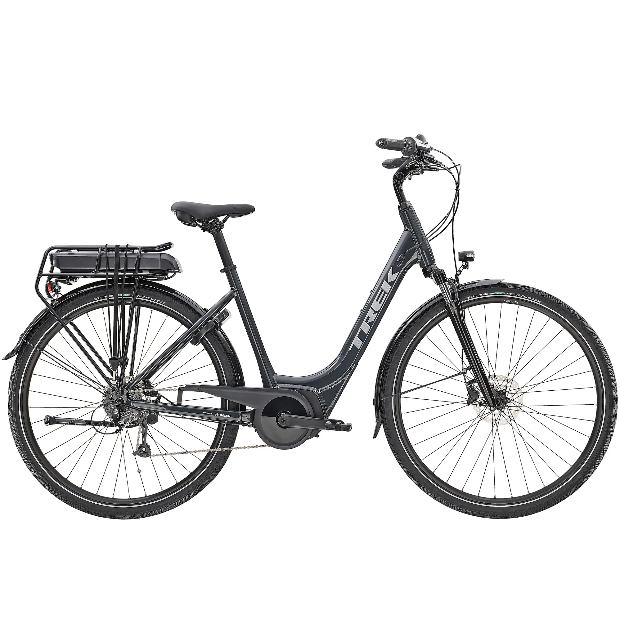Trek Verve+ Lowstep 400wh Electric Hybrid Bike 2025 in Grey