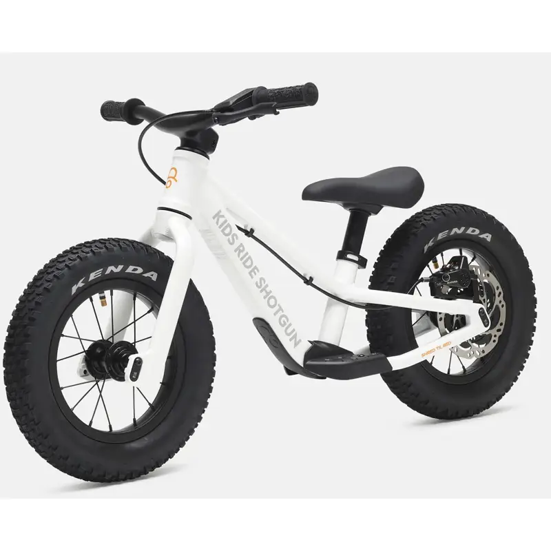 Balfes Bikes Kids Ride Shotgun Dirt Hero II Balance Bike 12inch wheel with Magura Brake 2027 in Arctic Storm White | Free postage over £30, £10 off first order, price match & 0% finance.