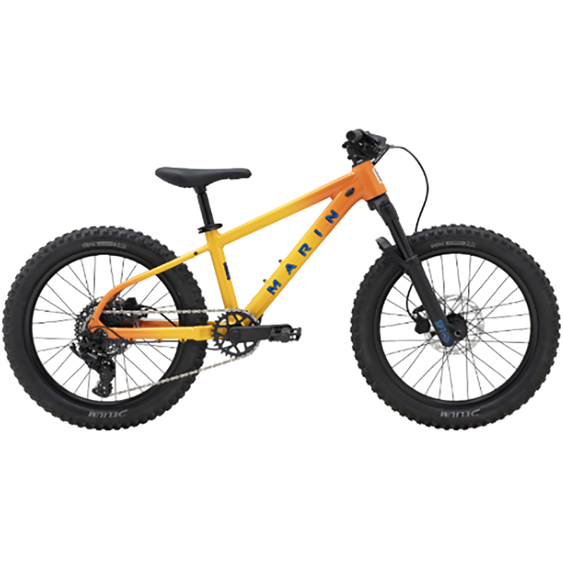 Balfes Bikes Marin San Quentin Jr 20 in Wheel Kids Mountain Bike 2026 in Yellow/Orange | Free postage over £30, £10 off first order, price match & 0% finance.