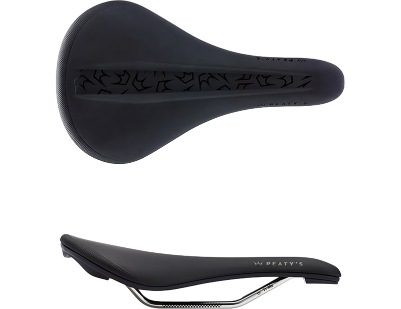Peaty's Monarch Ti-MX Rail/Nylon Base Saddle in Black