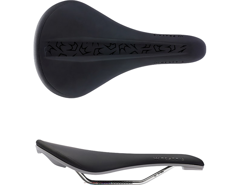 Peaty's Monarch Ti-MX Rail/Nylon Base Saddle in Slate Grey