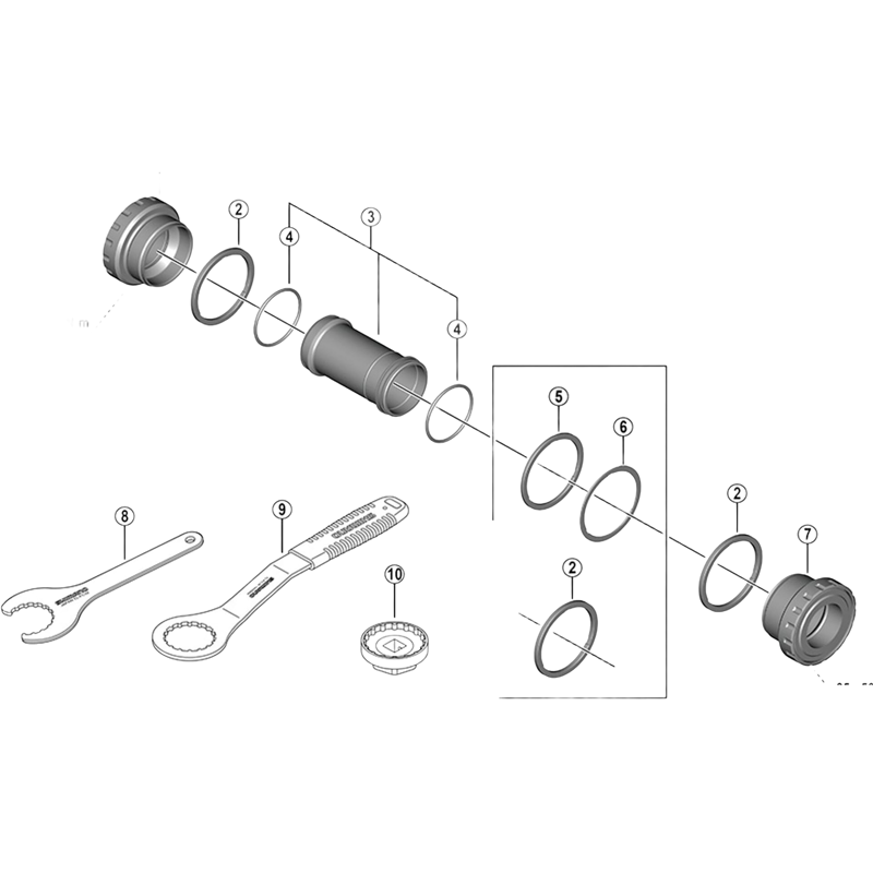 Balfes Bikes Shimano FC-M761 bottom bracket spacer - 1.8 mm | Free postage over £30, £10 off first order, price match & 0% finance.