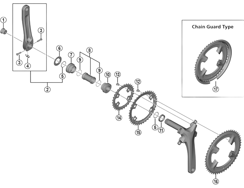 Balfes Bikes Shimano FC-M552 inner gear fixing bolt - M8 x 8.5mm - pack of 4 | Free postage over £30, £10 off first order, price match & 0% finance.