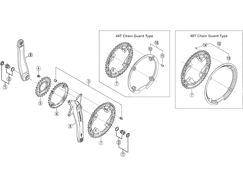 Balfes Bikes Shimano FC-M430-8 crank arm fixing bolt unit | Free postage over £30, £10 off first order, price match & 0% finance.